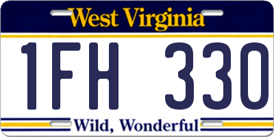 WV license plate 1FH330