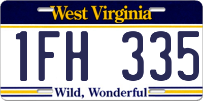 WV license plate 1FH335
