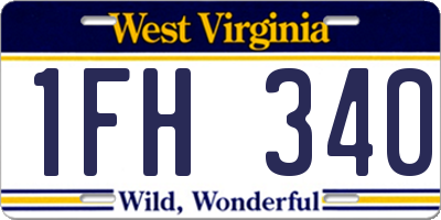 WV license plate 1FH340