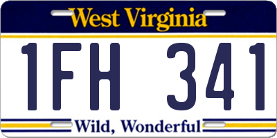 WV license plate 1FH341