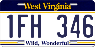 WV license plate 1FH346