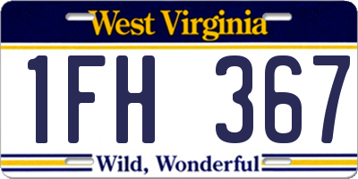 WV license plate 1FH367