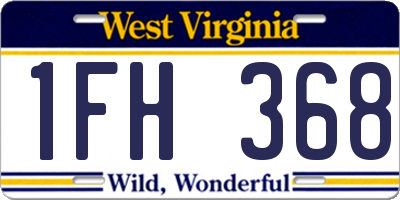 WV license plate 1FH368