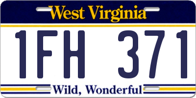 WV license plate 1FH371