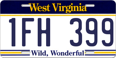 WV license plate 1FH399