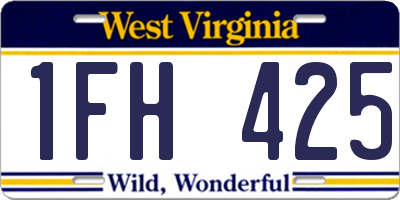 WV license plate 1FH425