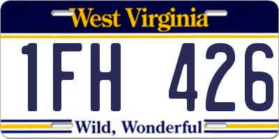 WV license plate 1FH426