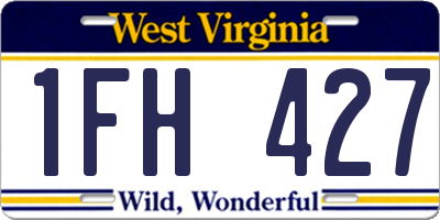 WV license plate 1FH427