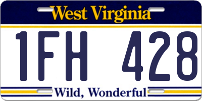 WV license plate 1FH428