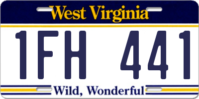WV license plate 1FH441