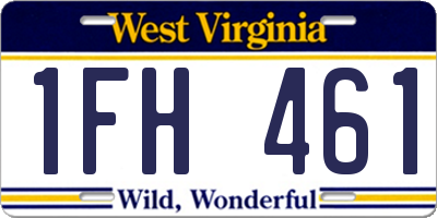 WV license plate 1FH461