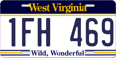 WV license plate 1FH469