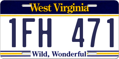 WV license plate 1FH471