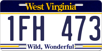 WV license plate 1FH473