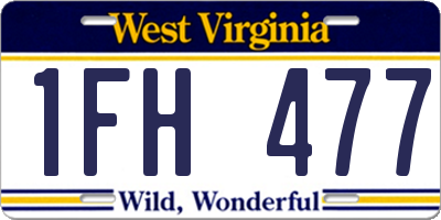 WV license plate 1FH477