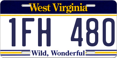 WV license plate 1FH480
