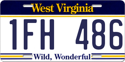 WV license plate 1FH486