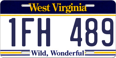 WV license plate 1FH489