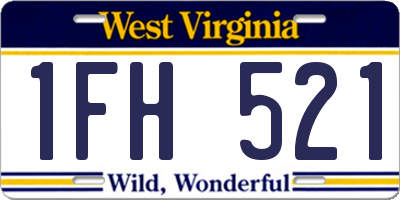 WV license plate 1FH521