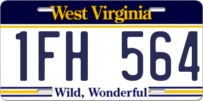 WV license plate 1FH564