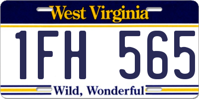 WV license plate 1FH565