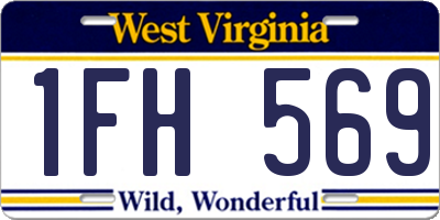 WV license plate 1FH569
