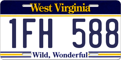 WV license plate 1FH588