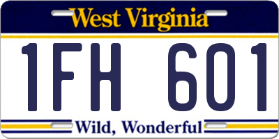 WV license plate 1FH601