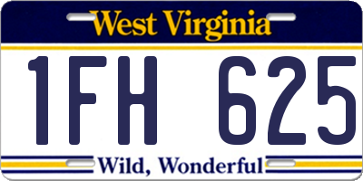 WV license plate 1FH625