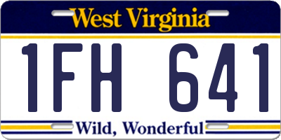 WV license plate 1FH641