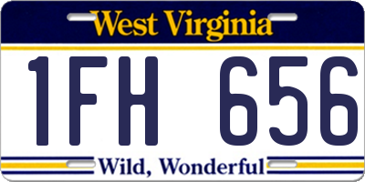WV license plate 1FH656