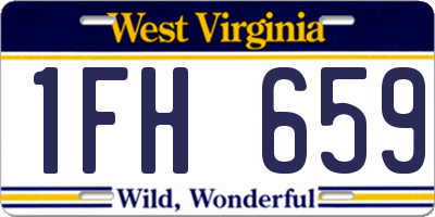 WV license plate 1FH659
