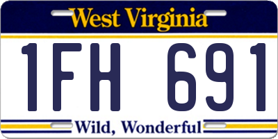 WV license plate 1FH691