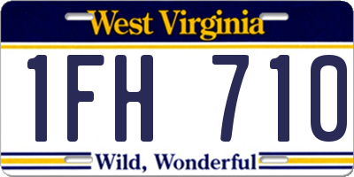 WV license plate 1FH710