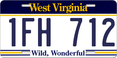 WV license plate 1FH712