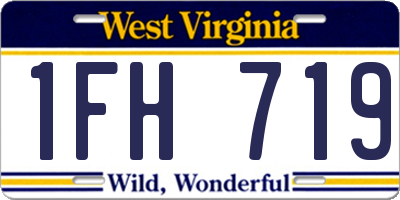 WV license plate 1FH719