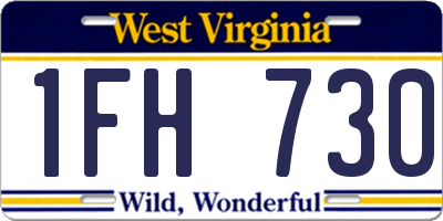 WV license plate 1FH730