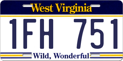 WV license plate 1FH751