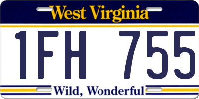 WV license plate 1FH755