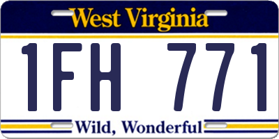 WV license plate 1FH771