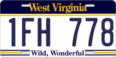 WV license plate 1FH778