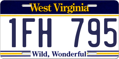 WV license plate 1FH795