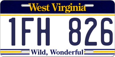 WV license plate 1FH826