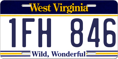 WV license plate 1FH846