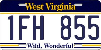 WV license plate 1FH855