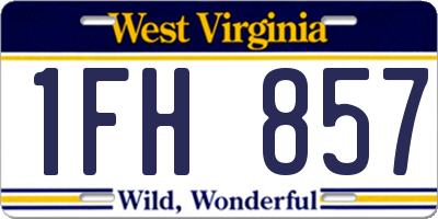 WV license plate 1FH857