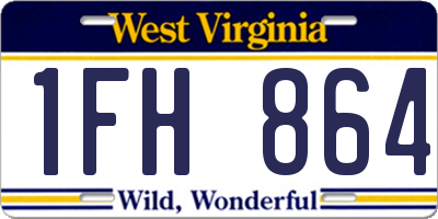 WV license plate 1FH864