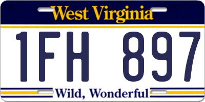 WV license plate 1FH897