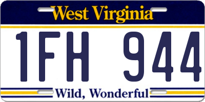 WV license plate 1FH944