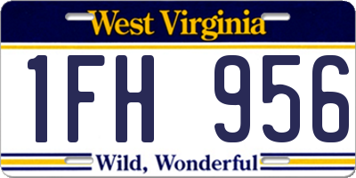 WV license plate 1FH956